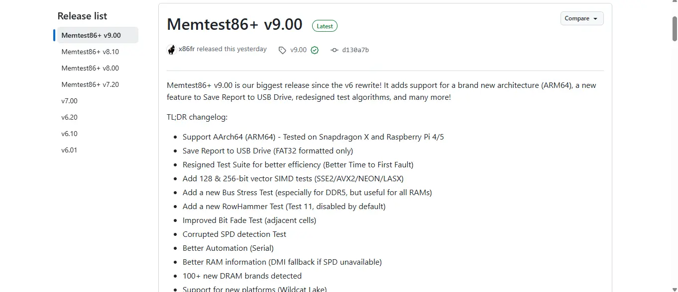 Memtest86+ v9.00: compatibilidad con ARM64 e informes en USB